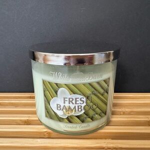 NWT White Barn Bath & Body Works Fresh Bamboo 3-Wick Candle